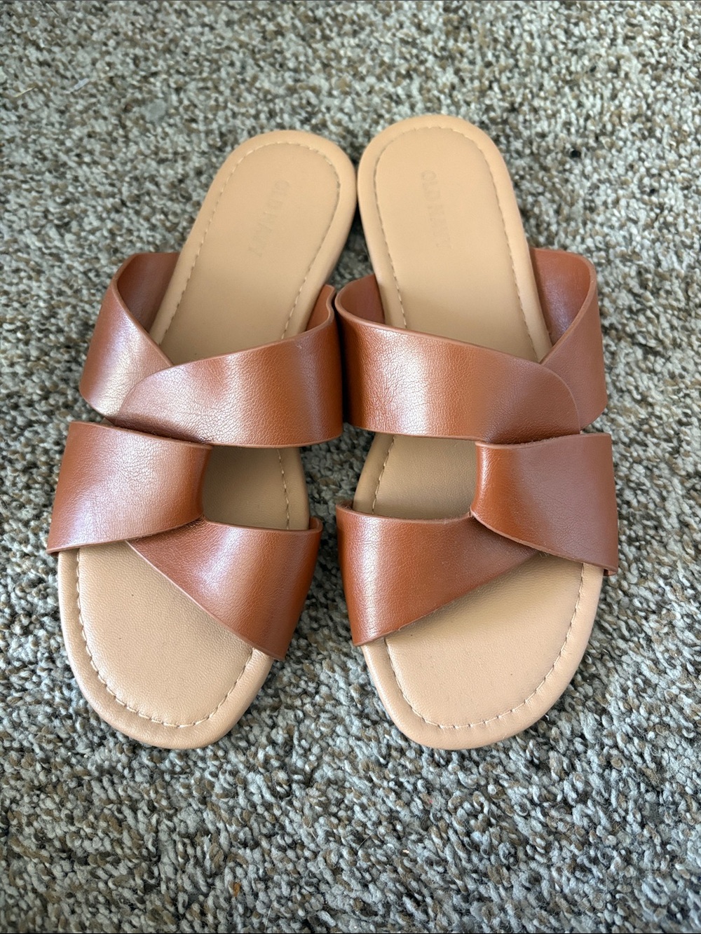 Old Navy Women's Brown Sandals - Classic Crossover Straps